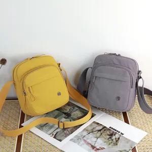 Casual nylon crossbody bag lightweight daily shoulder small square bag for women shopping