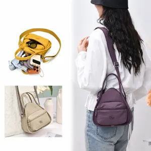 Sac a main bandouliere femme en nylon petit modele decontracte sac casual leger quotidien