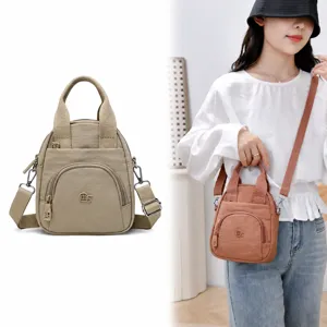 Mujer bolso cruzado de nailon casual moda bolsode hombro ligero bolsillos multiples bolso