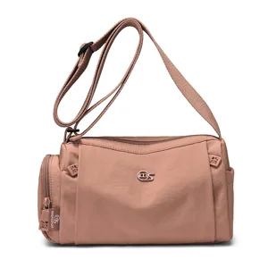 Women casual nylon crossbody bag multi pocket adjustable strap stylish everyday shoulder handbag