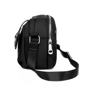 Black oxford cloth women crossbody bag casual shoulder bag large capacity trendy.