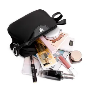 Casual nylon crossbody bag for women, large capacity shoulder bag with multi-pocket design.