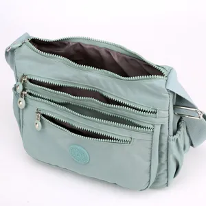 Women Oxford Cloth Crossbody Bag Casual Large Capacity Multi-Pocket Shoulder Bag Daily Casual Travel Handbag