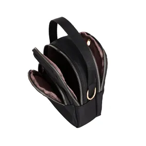 2025 new nylon crossbody bag multi-zipper lightweight shoulder phone bag practical handbag