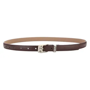 Women leather belt minimalist versatile cowhide thin waistband Korean ins fashion jeans belt