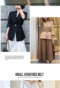 Minimalist thin leather belt for women dress accessories, adjustable knotted strap stylish.