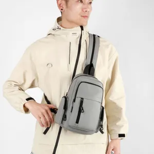 Men casual sling chest bag waterproof lightweight crossbody shoulder daypack outdoor sports