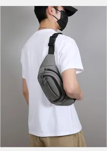 Heren borsttas casual sling tas waterdichte crossbody tas modieuze schoudertas voor dagelijks.