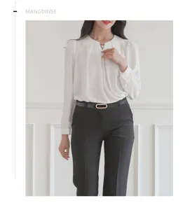 Women's slim belt with smooth oval buckle, Korean style leather decorative strap for trousers.