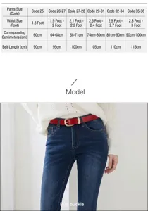 Genuine leather women belt casual jeans belt minimalist pin buckle korean fashion accessory detail
