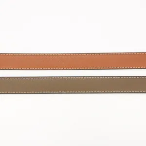 Cowhide women's double-sided belt minimalist fashion casual pants jeans decorative belt orange