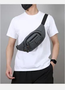 Sac de poitrine étanche pour hommes sport loisirs sac bandoulière multifonction