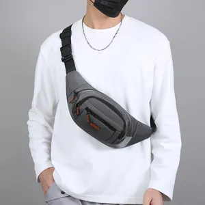 Men's casual waist bag outdoor waterproof chest crossbody bag stylish daily utility travel pack