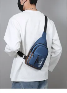 Men's casual stylish sling chest bag multi-function shoulder crossbody bag for daily.