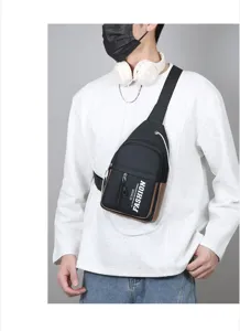 Stylish mens chest bag with casual design, perfect for daily outdoor activities and travel.