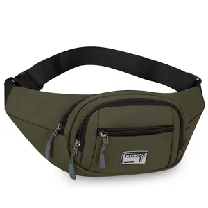 Men outdoor sports waist bag commuter lightweight crossbody bag multi pocket chest bag