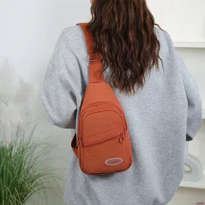 Casual fashion sling chest bag for women, multi-pocket outdoor sports casual crossbody backpack.