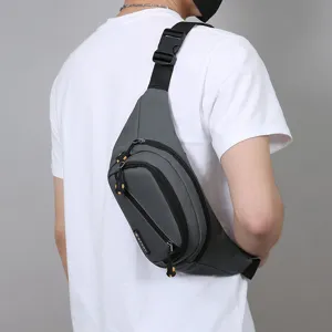 Sac Bandoulière Homme Sport Extérieur Imperméable Poitrine Sac Taille Principal