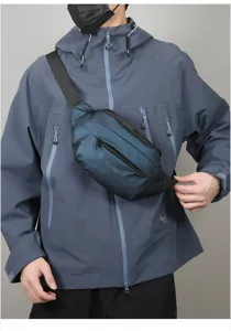 Borsttas heren waterdicht casual crossbody tasje outdoor sport lichtgewicht blauw