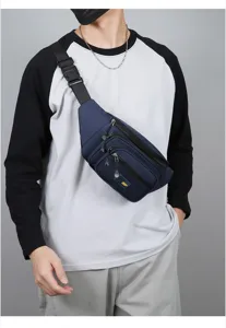 Men tactical chest bag casual waterproof sports waist bag versatile crossbody shoulder bag