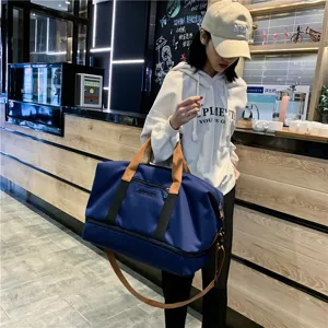 Large capacity travel duffel bag lightweight sports fitness gym bag messenger luggage