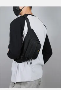 Men casual chest bag tactical sling bag outdoor sports waterproof crossbody shoulder bag
