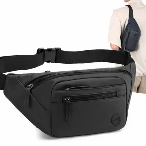 Men's Chest Bag Oxford Cloth Wear Resistant Multi-Compartment Casual Crossbody Bag Urban Minimalist Daily Travel Bag