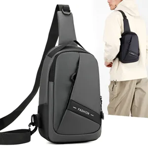 Men's Sling Bag Waterproof Chest Bag Casual Crossbody Bag Multipurpose Travel Shoulder Bag For Men Urban Minimalist