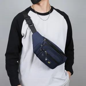 Men chest bag casual waist bag waterproof outdoor sports shoulder bag stylish messenger bag