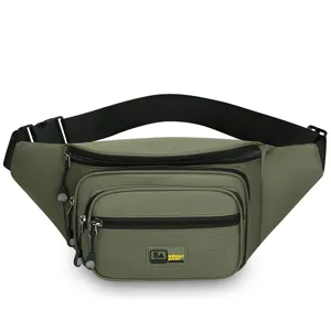Men tactical fanny pack waterproof outdoor sports waist bag casual sling travel chest bag