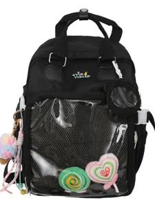 Japanese style clear ita backpack cute black school bag for teen girls daily casual use