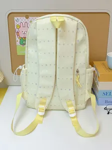 Zaino carino con motivo a stelle per scuola e viaggi, borsa casual dolce per ragazze.