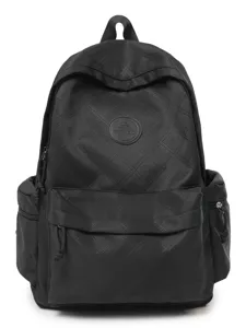 Classic black quilted backpack with top handle and roomy compartments for daily travel.