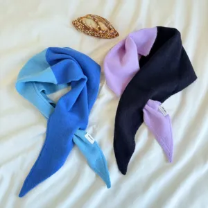 Écharpe triangulaire en tricot 100% laine douce chaude mode hiver foulard élégant