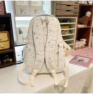 Cute patterned student backpack casual school bag lightweight daypack for teenage girls