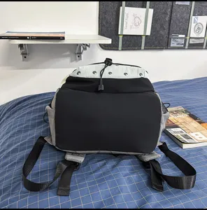 Japanese grey-blue color-blocked functional sports mountaineering backpack for outdoor camp