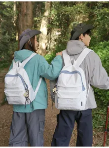 Minimalist casual student backpack for daily school and outdoor travel, lightweight design.