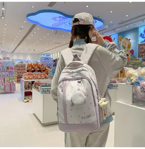 Zaino carino stile coreano versatile leggero grande capacità borsa scolastica stella