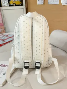 Sac a dos a pois mignon pour femmes et filles, cartable d'etudiant minimaliste grande capacite.