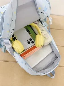 Japanese style ins star print backpack for girls student cute large capacity school bag main
