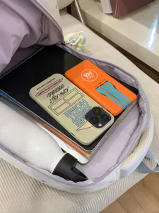 Zaino casual carino con stampa di stelle stile coreano grande capacità borsa