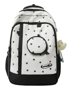 Zaino carino stile coreano casual con stampa a stelle borsa scolastica leggera grande capacità