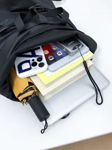Outdoor functional roll-top backpack for men and women, large capacity travel bag.