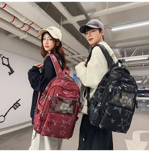 Japanse stijl ster print studenten rugzak grote capaciteit casual reistas vrijetijd
