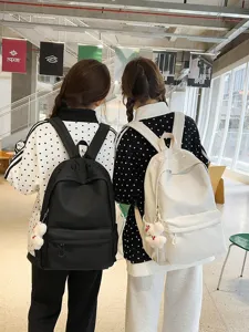 Japanese style large capacity school backpack for women and students in classic colors.