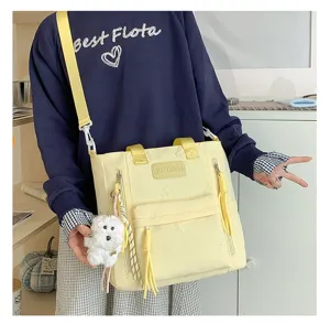 Joli sac a dos en toile pour filles, grand format, sac d ecole decontracte pour les voyages.