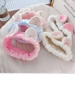 Flauschiges süßes Katzenohren Stirnband weicher Plüsch Gesichtsreinigung Make-up Haarband Damen