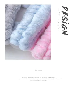 Soft plush facial headband for women skincare makeup cute fuzzy hair accessory comfort wash face
