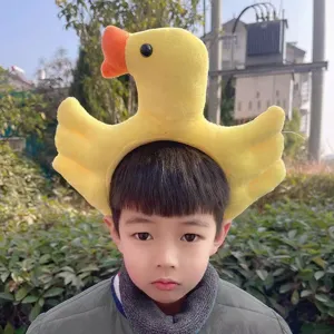 Joli Serre-tête Animal de Dessin Animé Peluche Large Bande Cygne Canard Visage Lavage Bande de Cheveux Doux Accessoires Cheveux