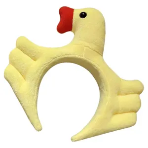 Bandeau cheveux cygne en peluche pour femme lavage visage joli cerceau canard hiver.